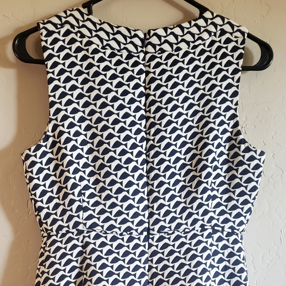 Vineyard Vines Dress Womens Navy White Whale Pattern 4 Lined Zippered Classic - Picture 5 of 11